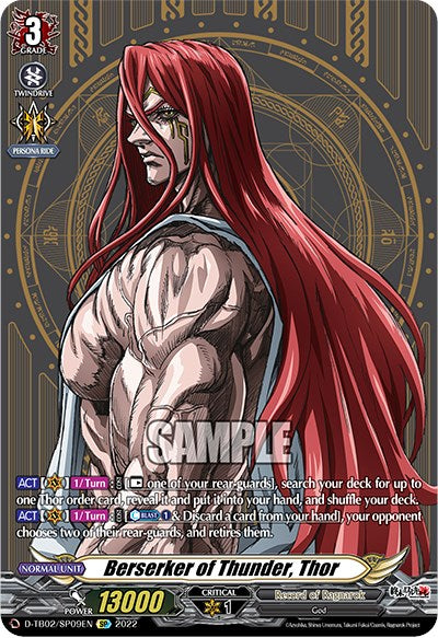 Berserker of Thunder, Thor (D-TB02/SP09EN) [Record of Ragnarok] | Total Play