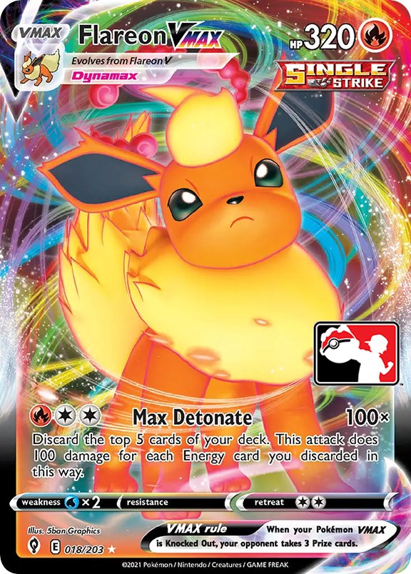 Flareon VMAX (018/203) [Prize Pack Series One] | Total Play