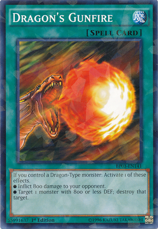 Dragon's Gunfire [BP03-EN141] Shatterfoil Rare | Total Play