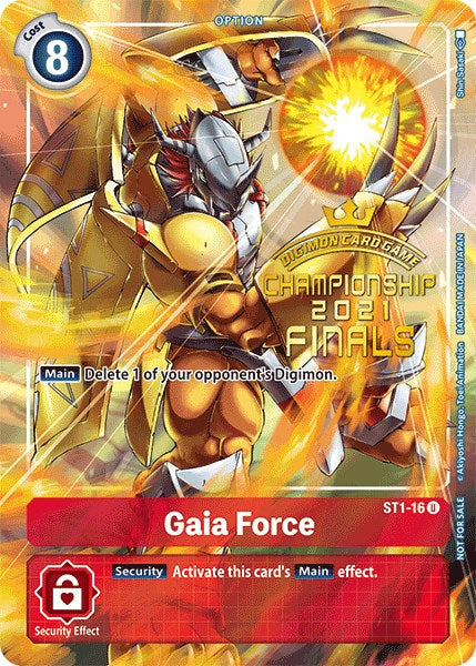 Gaia Force [ST1-16] (2021 Championship Finals Tamer's Evolution Pack) [Starter Deck: Gaia Red Promos] | Total Play