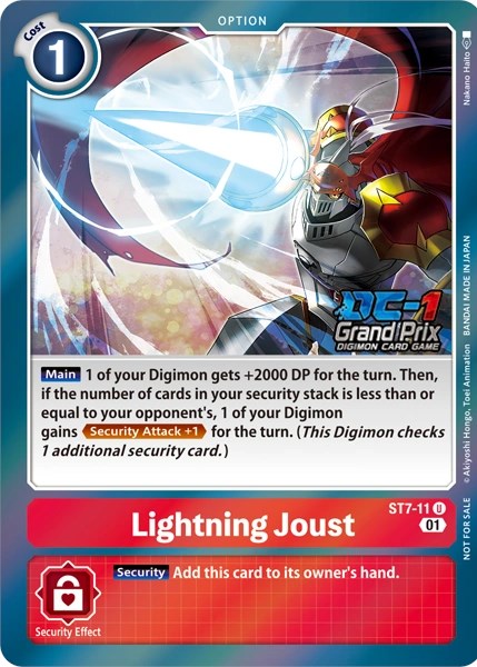 Lightning Joust [ST7-11] (Grand Prix 2022) [Starter Deck: Gallantmon] | Total Play