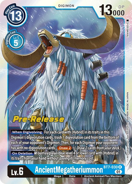 AncientMegatheriummon [BT7-030] [Next Adventure Pre-Release Cards] | Total Play