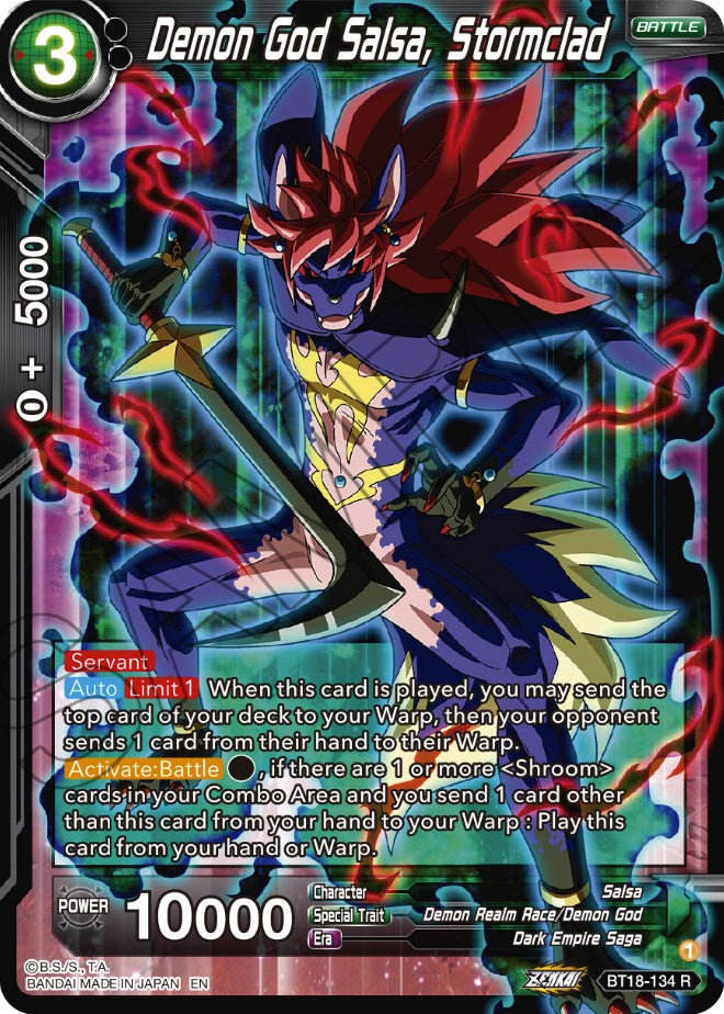 Demon God Salsa, Stormclad (BT18-134) [Dawn of the Z-Legends] | Total Play