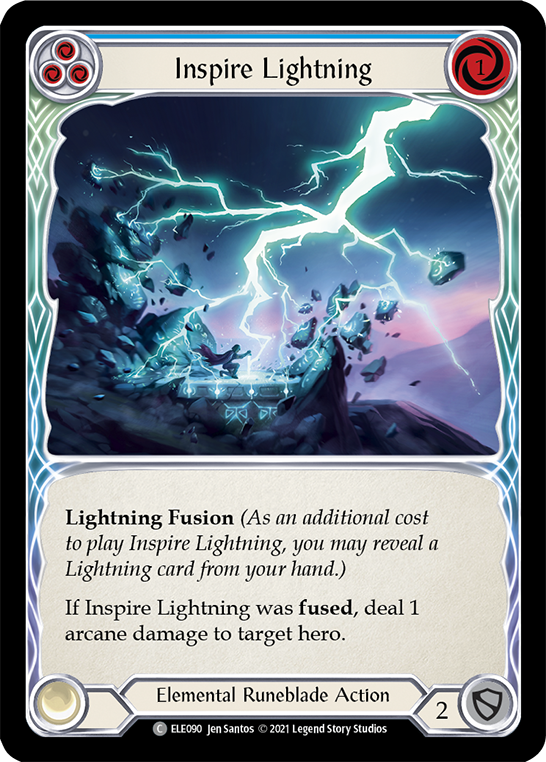 Inspire Lightning (Blue) [ELE090] (Tales of Aria)  1st Edition Normal | Total Play