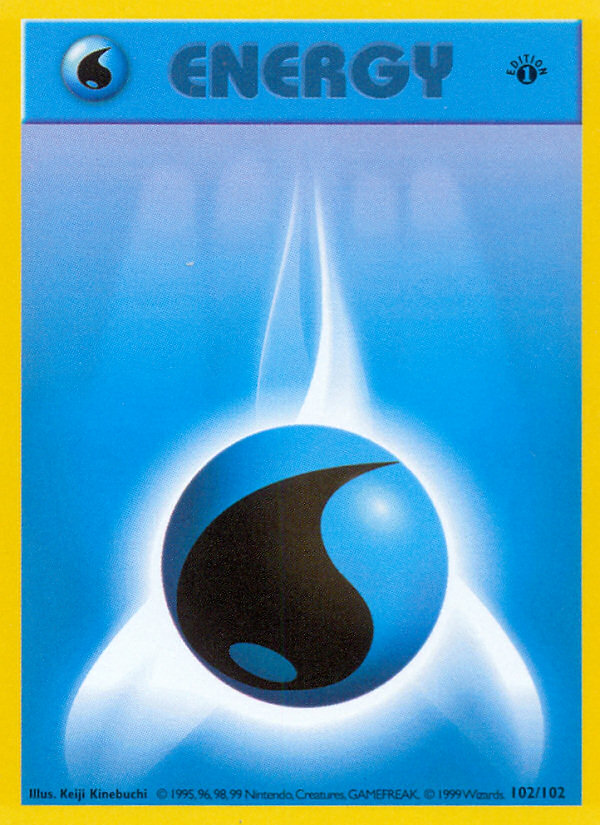 Water Energy (102/102) (Shadowless) [Base Set 1st Edition] | Total Play