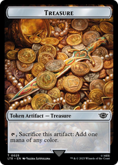 Treasure // Food (0023) Double-Sided Token (Surge Foil) [The Lord of the Rings: Tales of Middle-Earth Tokens] | Total Play