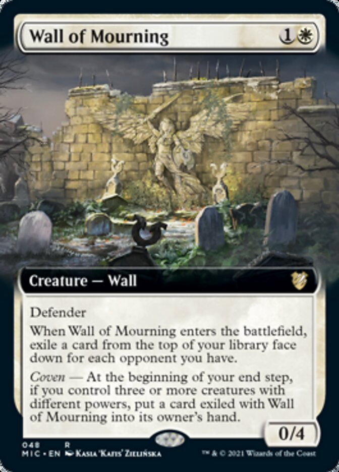 Wall of Mourning (Extended Art) [Innistrad: Midnight Hunt Commander] | Total Play