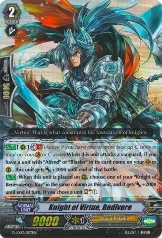 Knight of Virtue, Bedivere (RRR) (G-LD03/007EN) [G-Legend Deck Vol.3: The Blaster] | Total Play