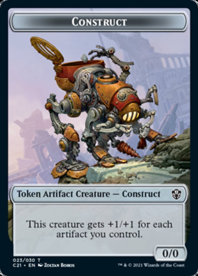 Copy // Construct (030) Double-Sided Token [Commander 2021 Tokens] | Total Play