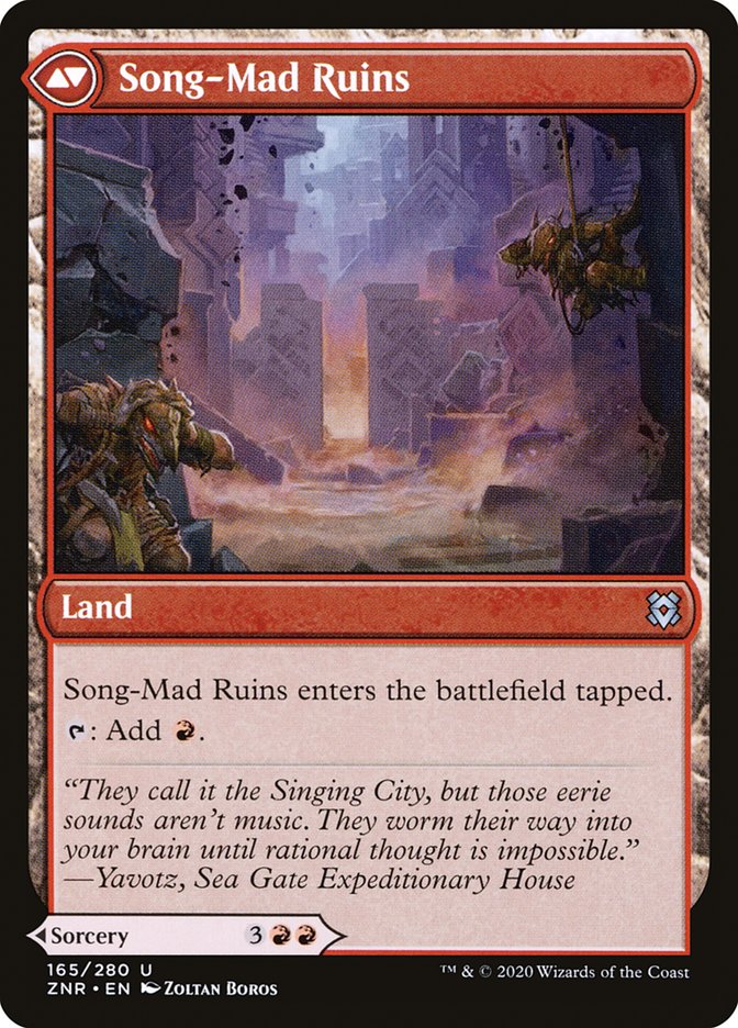 Song-Mad Treachery // Song-Mad Ruins [Zendikar Rising] | Total Play