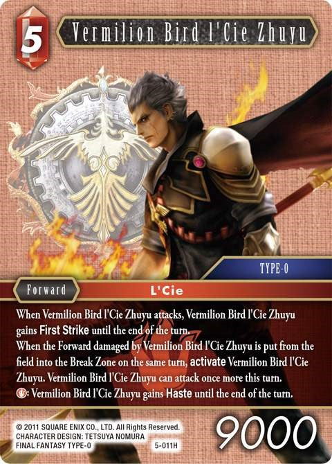 Vermilion Bird l'Cie Zhuyu [Opus V] | Total Play