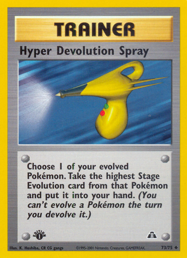 Hyper Devolution Spray (73/75) [Neo Discovery 1st Edition] | Total Play