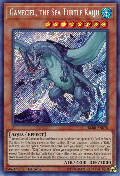 Gameciel, the Sea Turtle Kaiju [BLRR-EN075] Secret Rare | Total Play