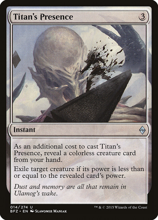 Titan's Presence [Battle for Zendikar] | Total Play