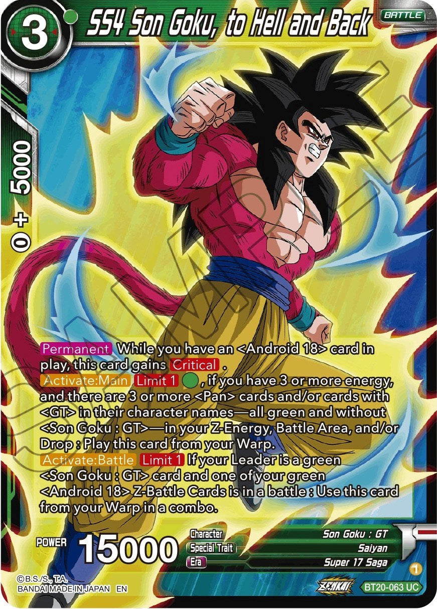 SS4 Son Goku, to Hell and Back (BT20-063) [Power Absorbed] | Total Play