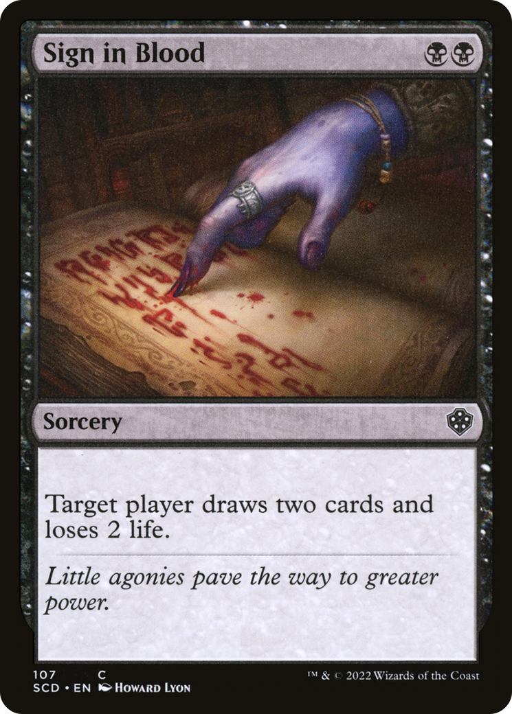 Sign in Blood [Starter Commander Decks] | Total Play