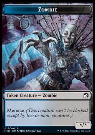 Spirit // Zombie (015) Double-Sided Token [Innistrad: Midnight Hunt Tokens] | Total Play