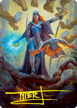 Kasmina, Enigma Sage Art Card (Gold-Stamped Signature) [Strixhaven: School of Mages Art Series] | Total Play