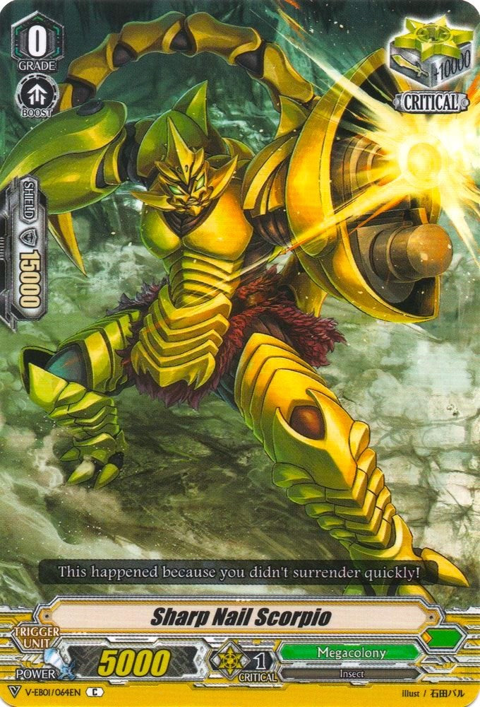 Sharp Nail Scorpio (V-EB01/064EN) [The Destructive Roar] | Total Play