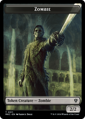 Copy // Zombie Double-Sided Token [Murders at Karlov Manor Commander Tokens] | Total Play