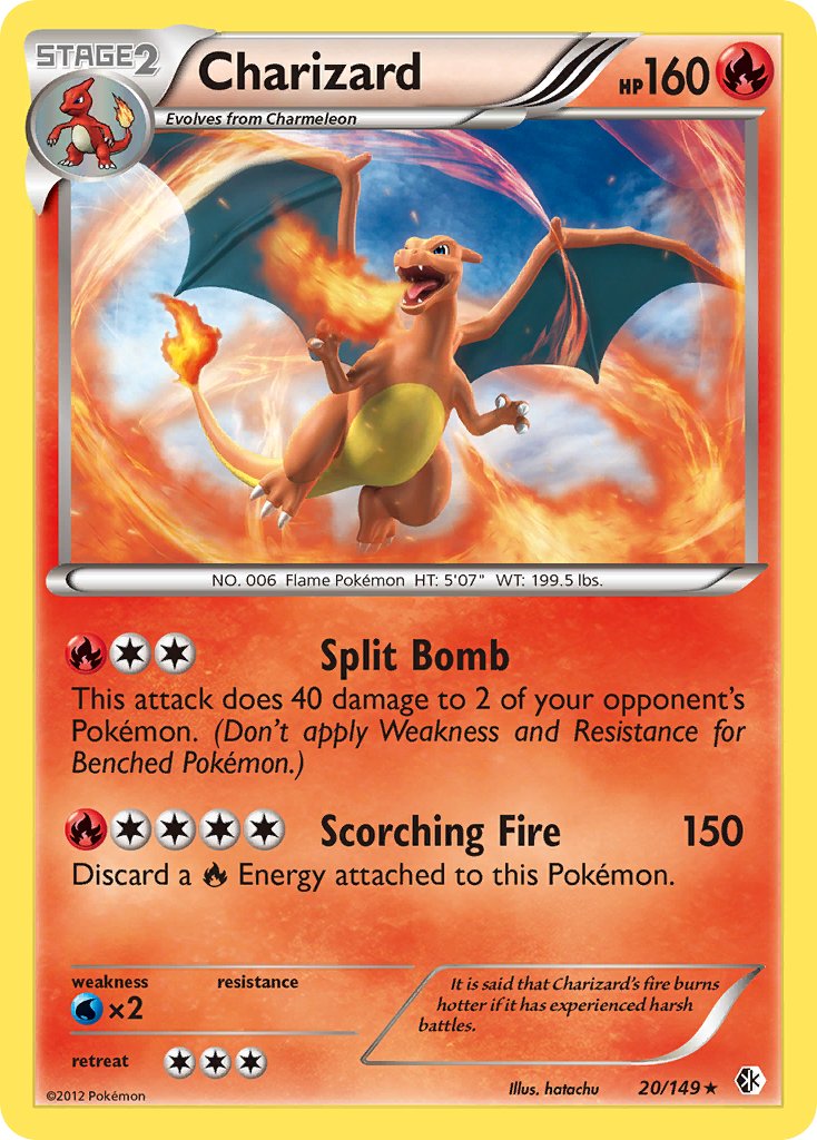 Charizard (20/149) (Cosmos Holo) (Blister Exclusive) [Black & White: Boundaries Crossed] | Total Play