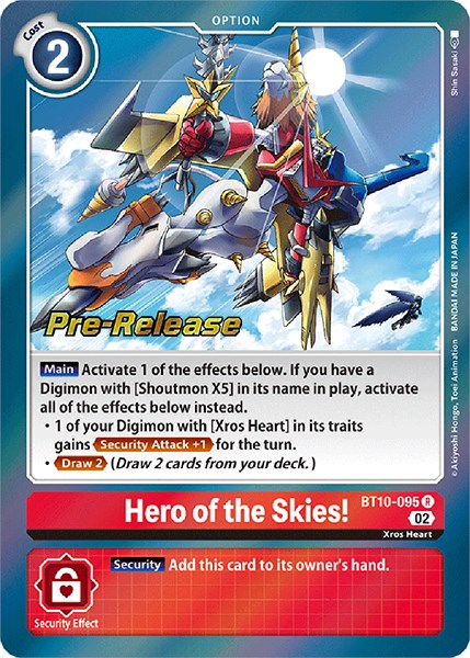 Hero of the Skies! [BT10-095] [Xros Encounter Pre-Release Cards] | Total Play