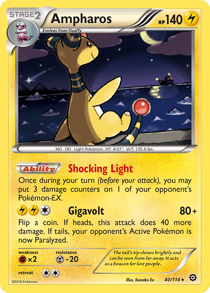 Ampharos (40/114) (Theme Deck Exclusive) [XY: Steam Siege] | Total Play