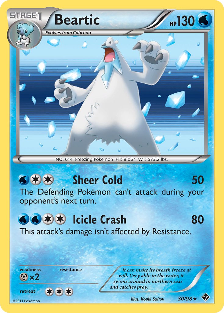 Beartic (30/98) (Cracked Ice Holo) (Blister Exclusive) [Black & White: Emerging Powers] | Total Play