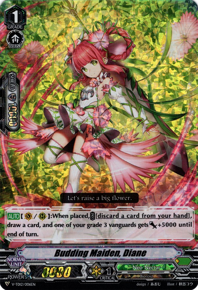 Budding Maiden, Diane (Parallel Foil) (V-TD12/006EN) [Ahsha] | Total Play