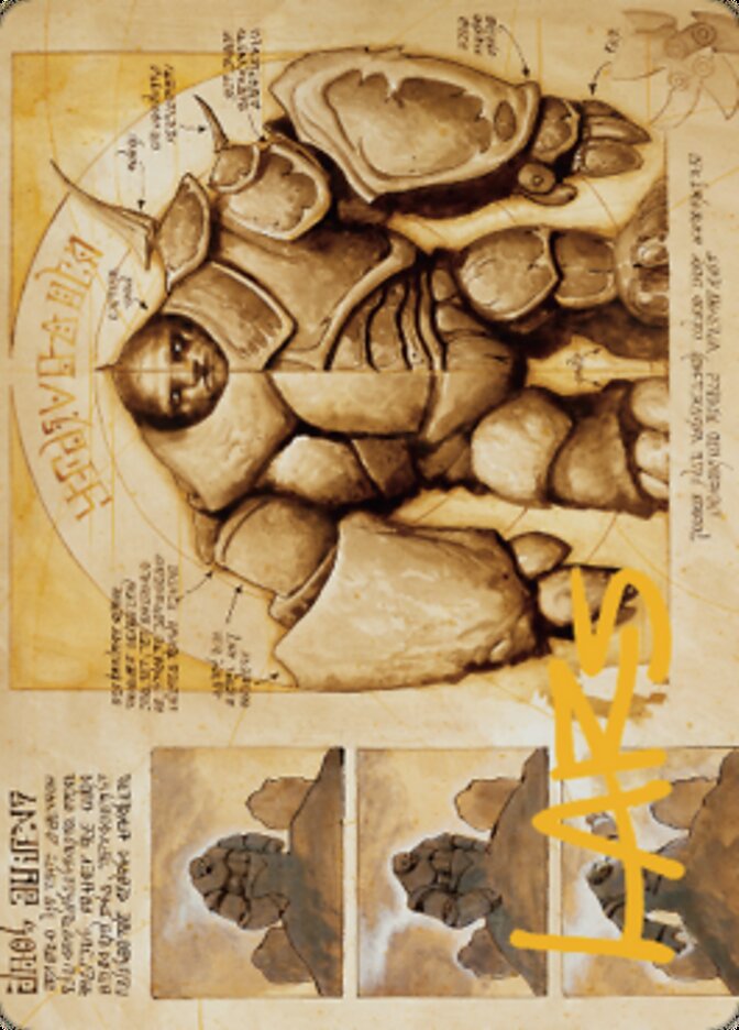 Precursor Golem Art Card (Gold-Stamped Signature) [The Brothers' War Art Series] | Total Play