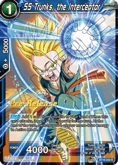 SS Trunks, the Interceptor (BT16-032) [Realm of the Gods Prerelease Promos] | Total Play