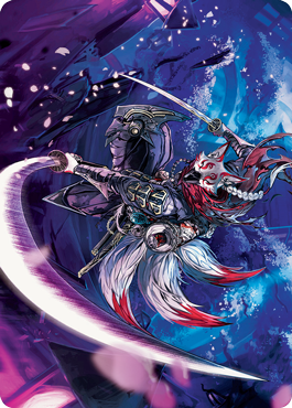 Blade-Blizzard Kitsune Art Card [Kamigawa: Neon Dynasty Art Series] | Total Play