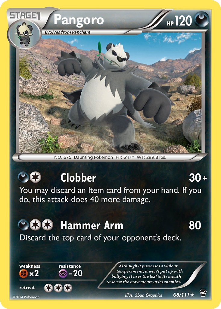 Pangoro (68/111) (Theme Deck Exclusive) [XY: Furious Fists] | Total Play