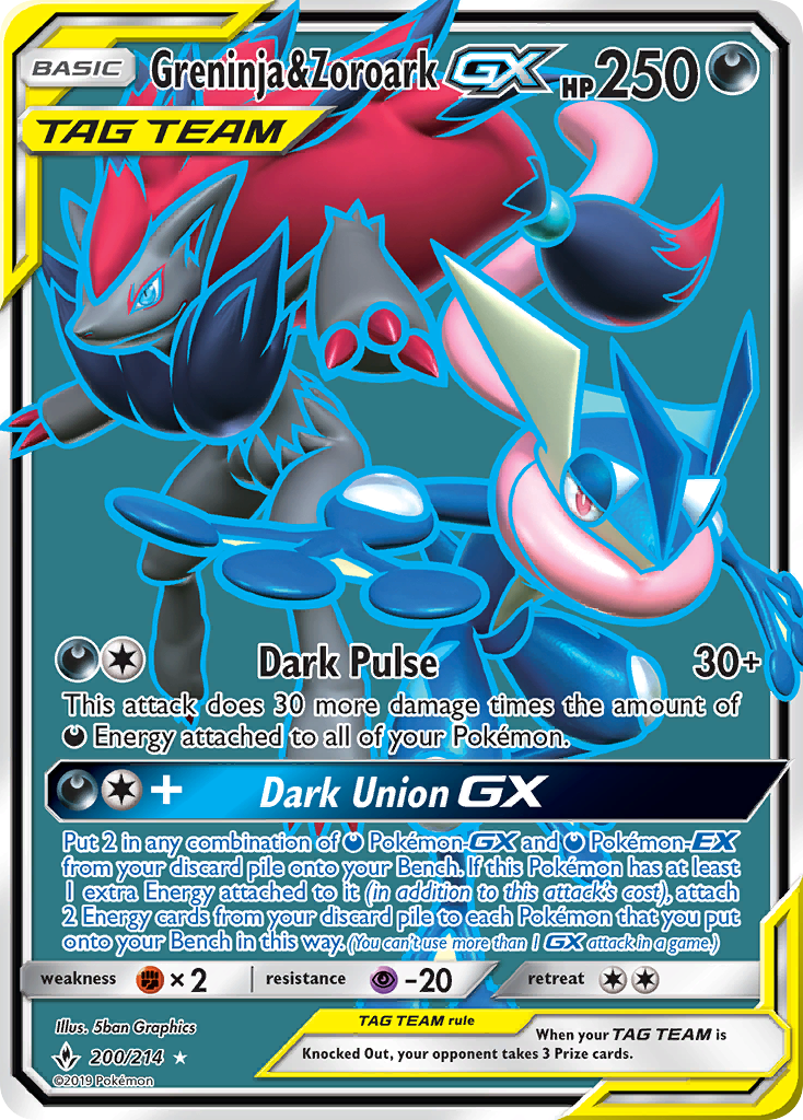 Greninja & Zoroark GX (200/214) [Sun & Moon: Unbroken Bonds] | Total Play