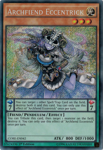 Archfiend Eccentrick [CORE-EN042] Secret Rare | Total Play