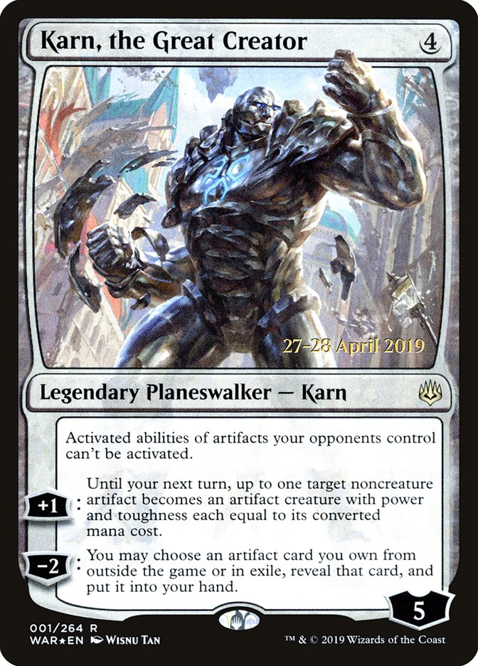 Karn, the Great Creator [War of the Spark Prerelease Promos] | Total Play