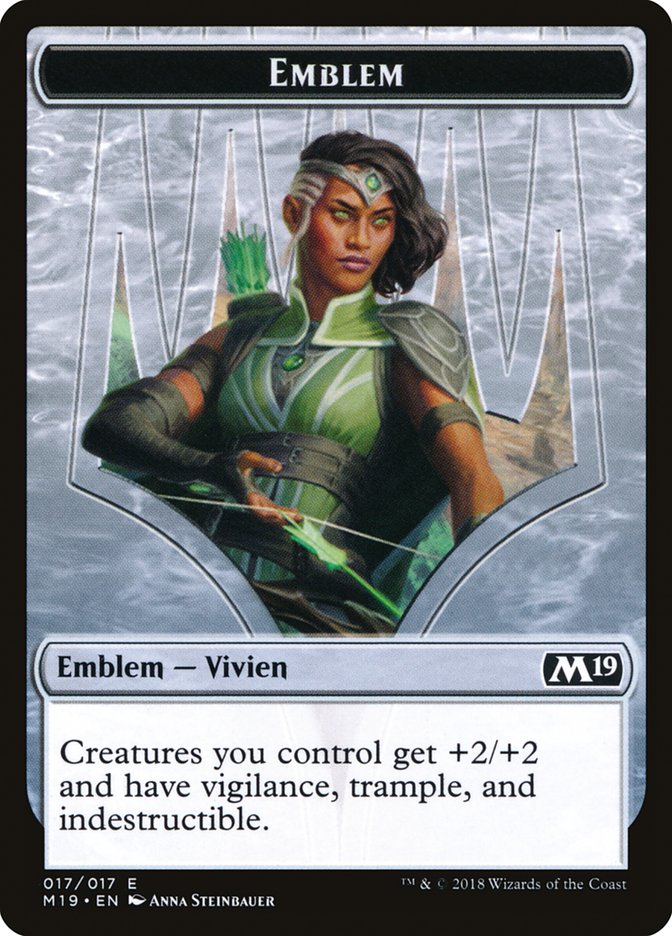 Vivien Reid Emblem [Core Set 2019 Tokens] | Total Play