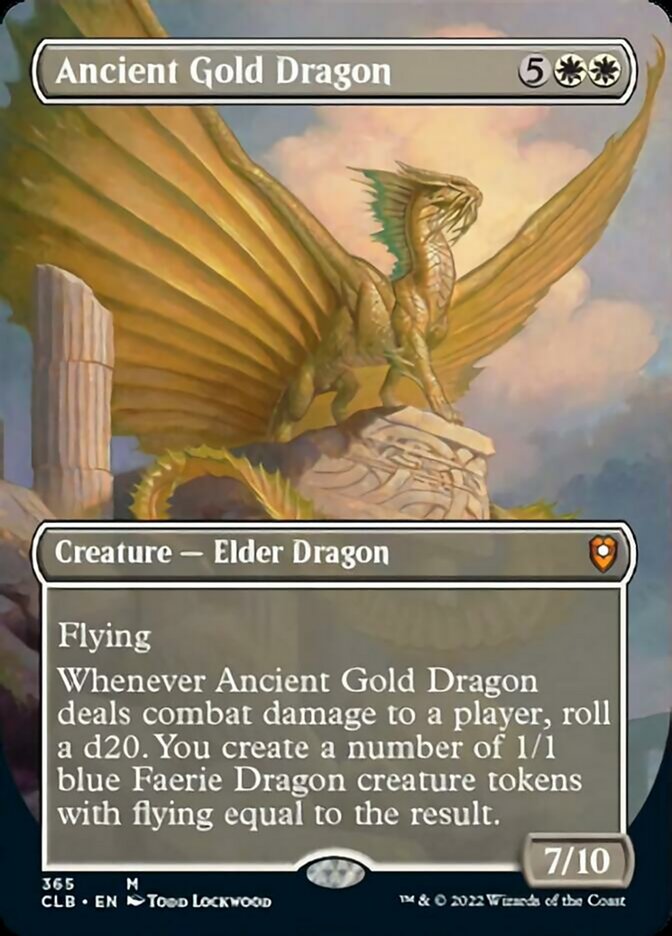 Ancient Gold Dragon (Borderless Alternate Art) [Commander Legends: Battle for Baldur's Gate] | Total Play