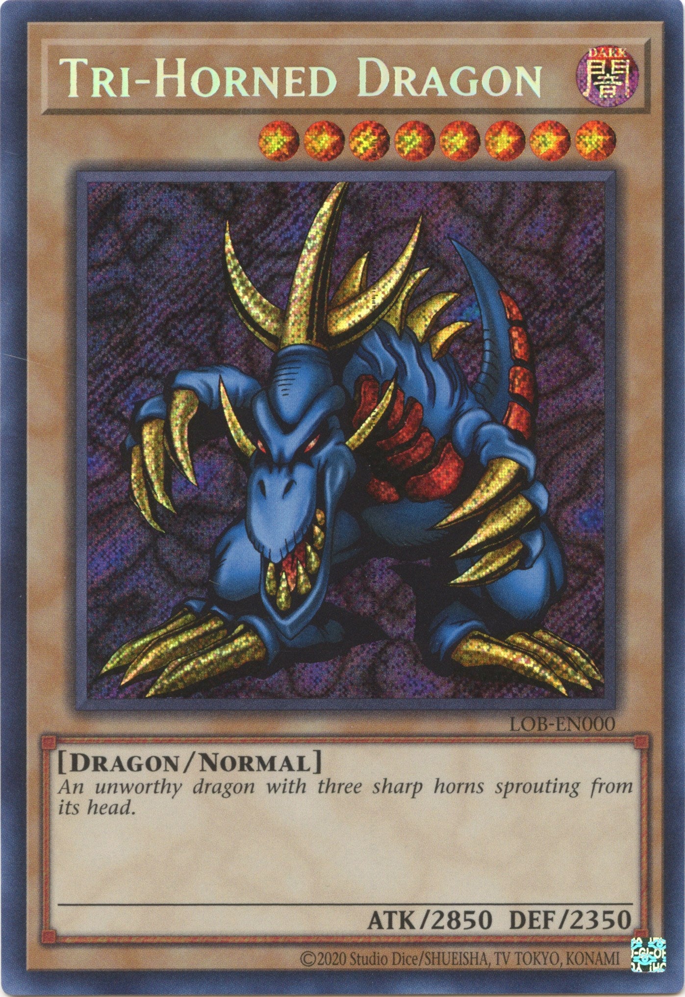 Tri-Horned Dragon (25th Anniversary) [LOB-EN000] Secret Rare | Total Play