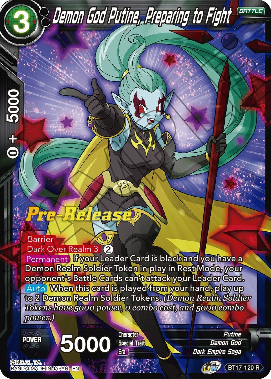 Demon God Putine, Preparing to Fight (BT17-120) [Ultimate Squad Prerelease Promos] | Total Play