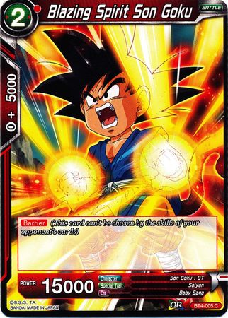 Blazing Spirit Son Goku (BT4-005) [Colossal Warfare] | Total Play