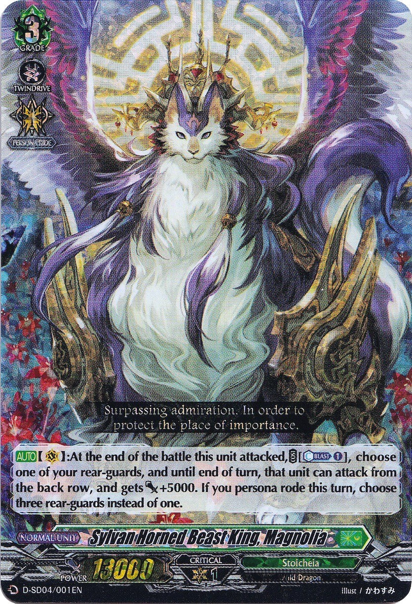 Sylvan Horned Beast King, Magnolia (Parallel Foil) (D-SD04/001EN) [Megumi Okura: Sylvan King] | Total Play