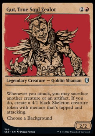 Gut, True Soul Zealot (Showcase) [Commander Legends: Battle for Baldur's Gate] | Total Play