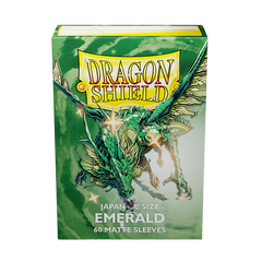 Dragon Shield: Japanese Size 60ct Sleeves - Emerald (Matte) | Total Play