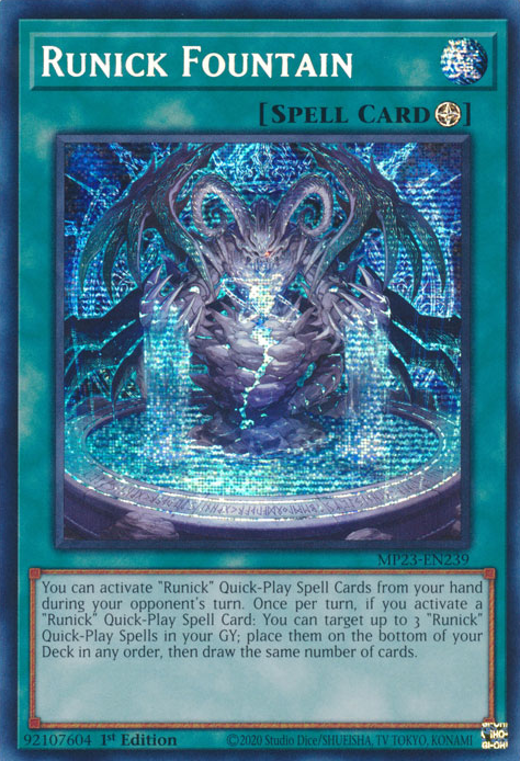 Runick Fountain [MP23-EN239] Prismatic Secret Rare | Total Play