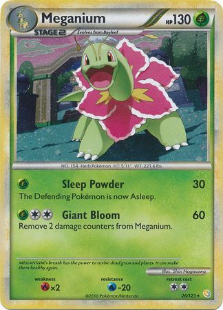 Meganium (26/123) (Cracked Ice Holo) [HeartGold & SoulSilver: Base Set] | Total Play