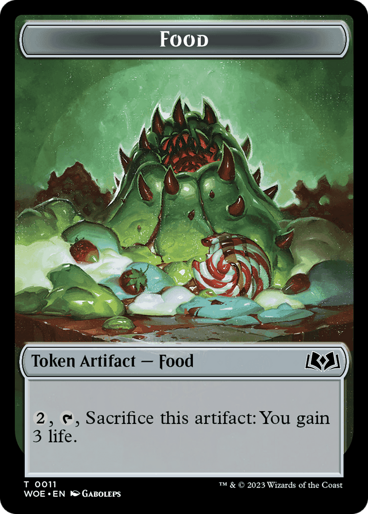 Faerie // Food (0011) Double-Sided Token [Wilds of Eldraine Tokens] | Total Play