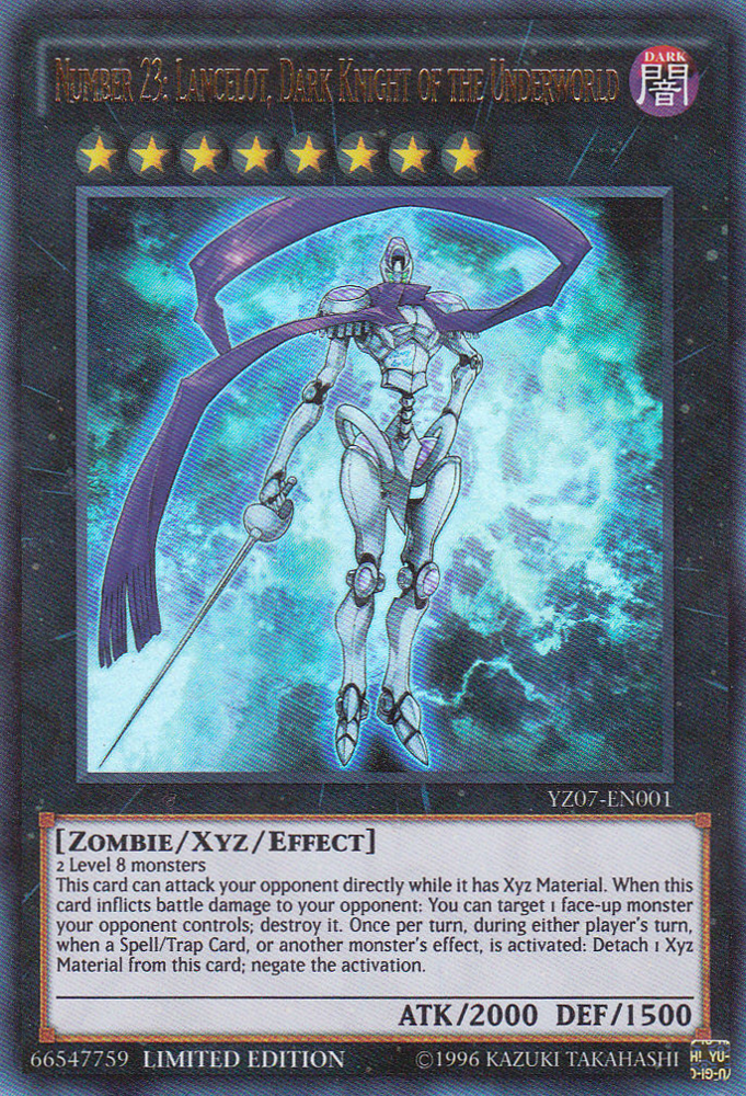 Number 23: Lancelot, Dark Knight of the Underworld [YZ07-EN001] Ultra Rare | Total Play