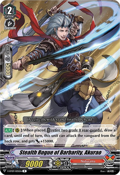 Stealth Rogue of Barbarity, Akurao (V-BT07/035EN) [Infinideity Cradle] | Total Play