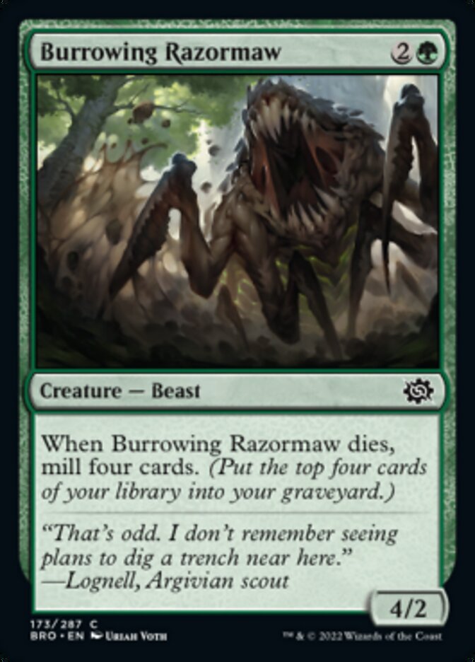 Burrowing Razormaw [The Brothers' War] | Total Play